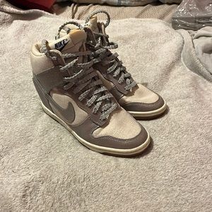 Nike Dunk sky Hi - (543257-001) Metallic Silver / Ice blue gum - Women